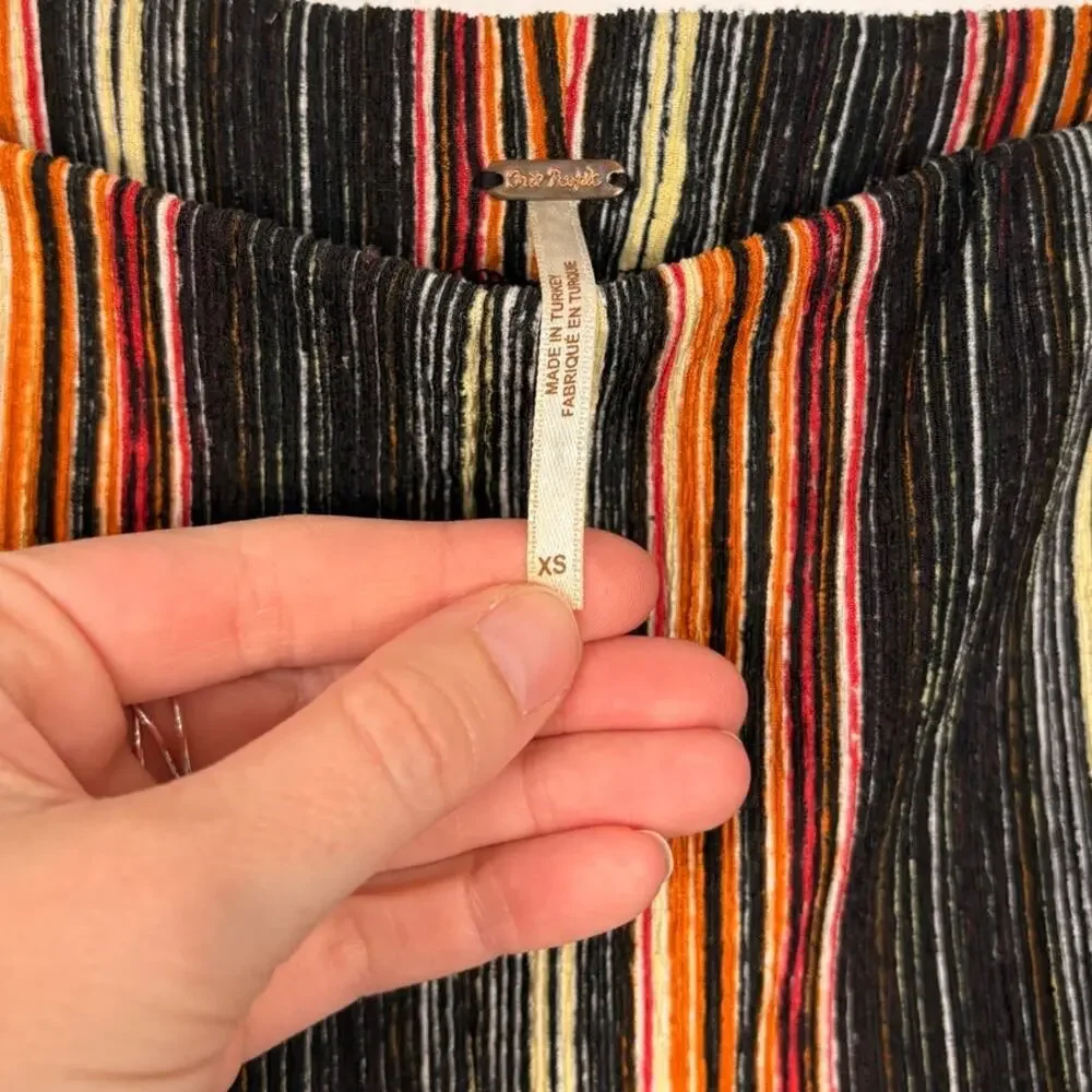 Free People Kitty Flare Stripe Pull On Retro Pants XS